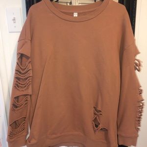 Alo Yoga Distressed Pull over